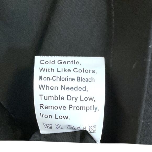 Pretty Garden 2pc Set Size M Crop Satin Soft Top Black Wide Leg Pants High Waist - Picture 14 of 15